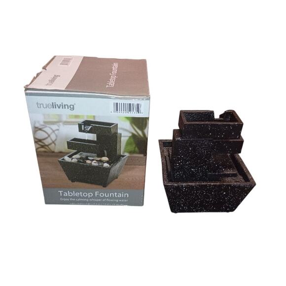 Tabletop Fountain 3 Tier Stone Falls~ True Living Calming Water Flow - Picture 3 of 7